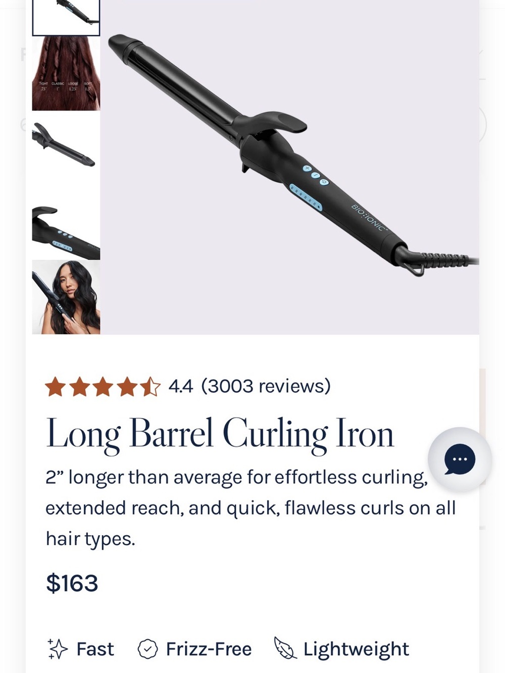 Bio Ionic 1in Curling Iron